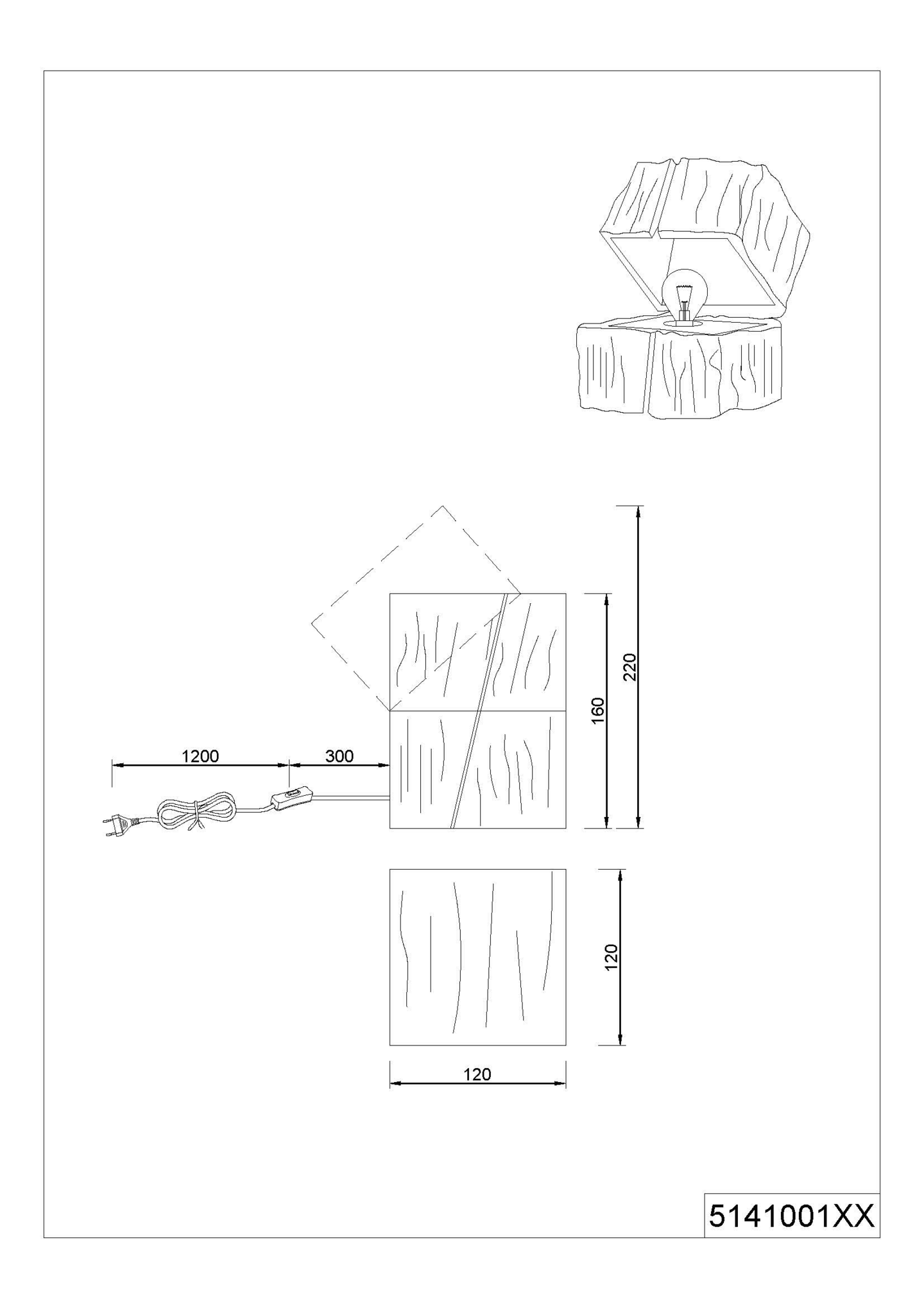 Pöytävalaisin TRIO Treasure sis. E14 valkoinen