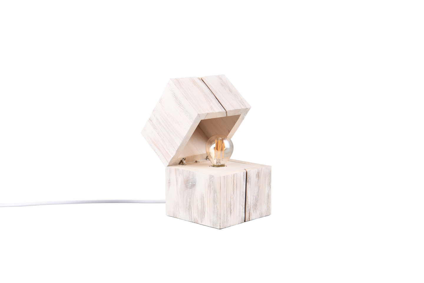 Pöytävalaisin TRIO Treasure sis. E14 valkoinen