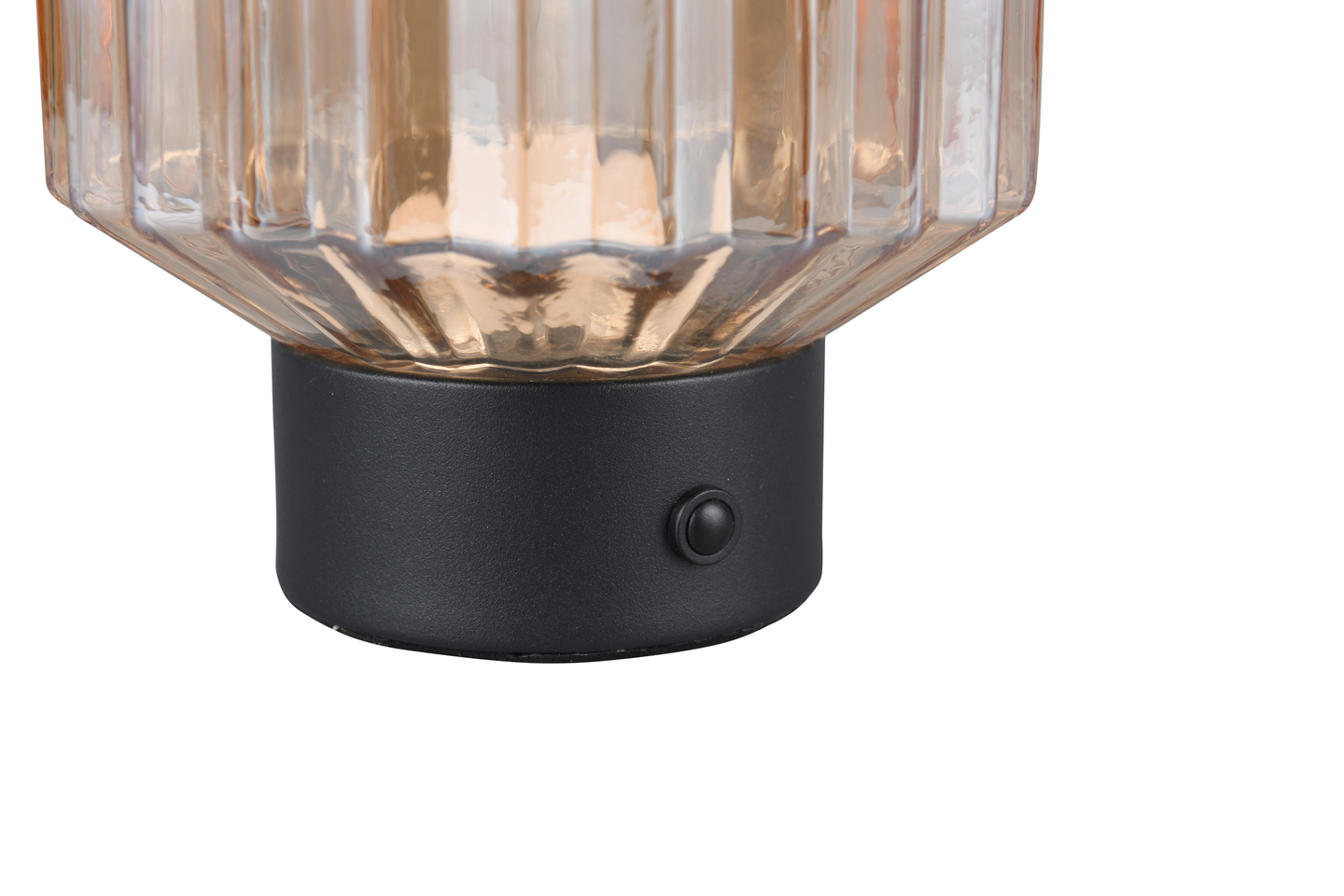 Pöytävalaisin TRIO Lord 1,5W 100lm mattamusta/meripihka ladattava