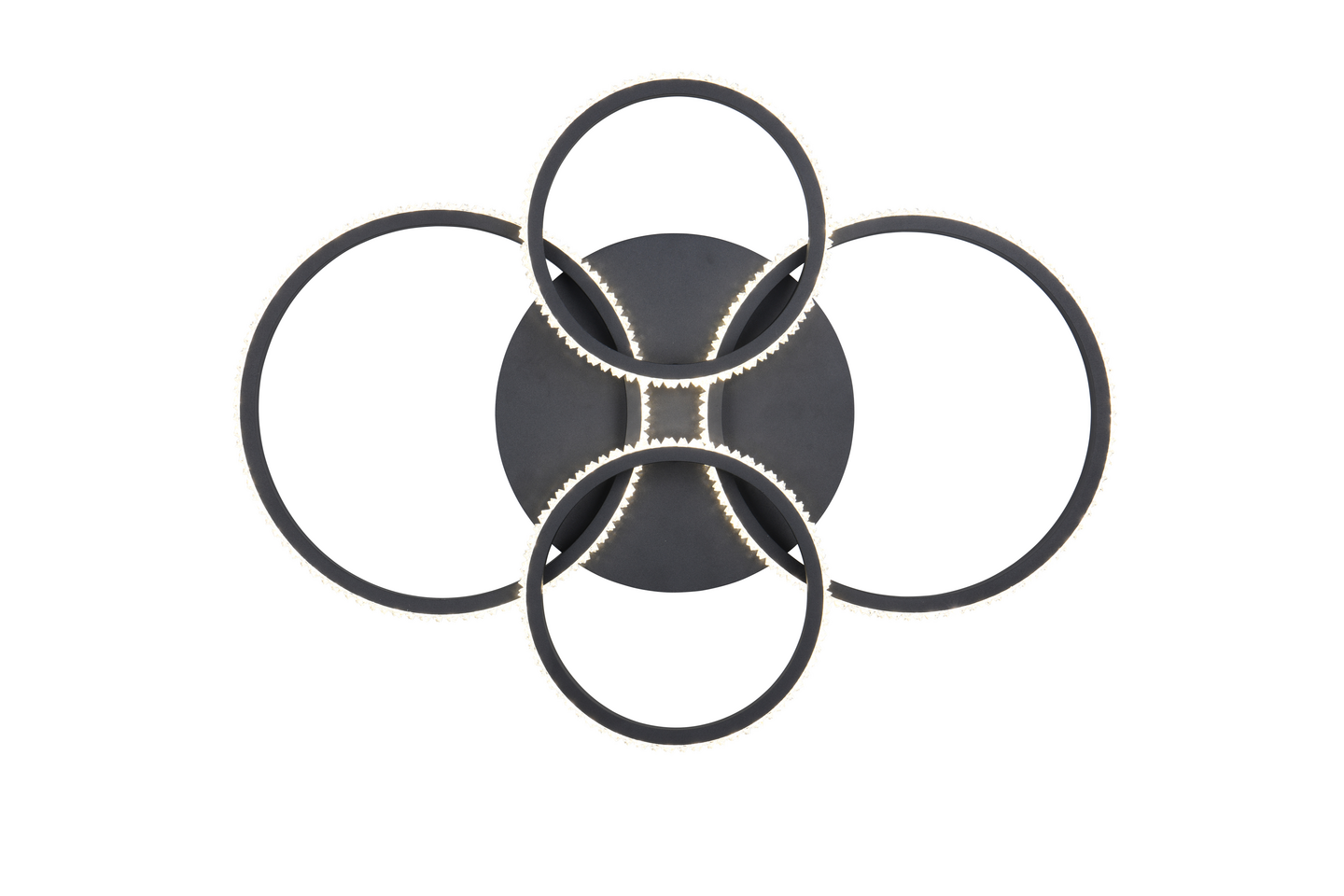 Kattovalaisin TRIO Cires led 27W mattamusta/kristalliefekti 4000K