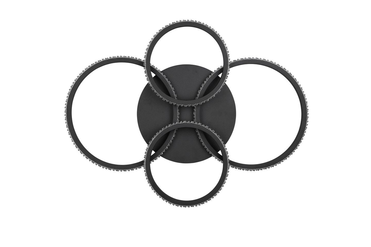 Kattovalaisin TRIO Cires led 27W mattamusta/kristalliefekti 4000K