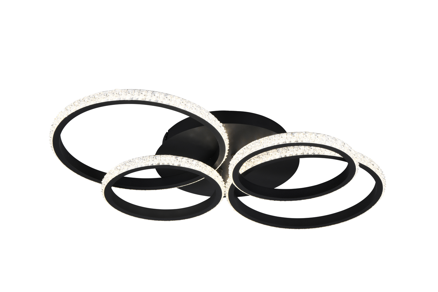 Kattovalaisin TRIO Cires led 27W mattamusta/kristalliefekti 4000K