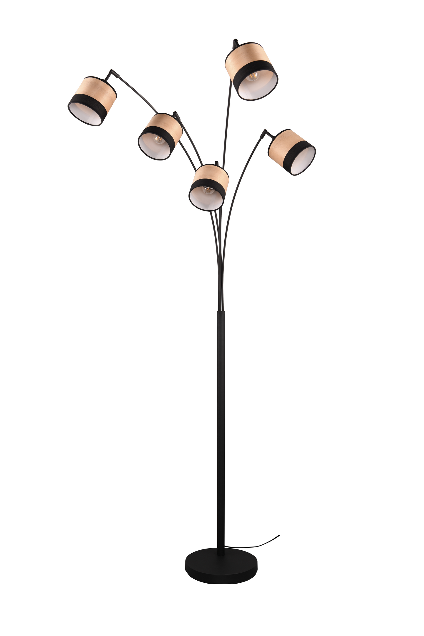 Lattiavalaisin TRIO Bolzano 5-osainen E14 mattamusta