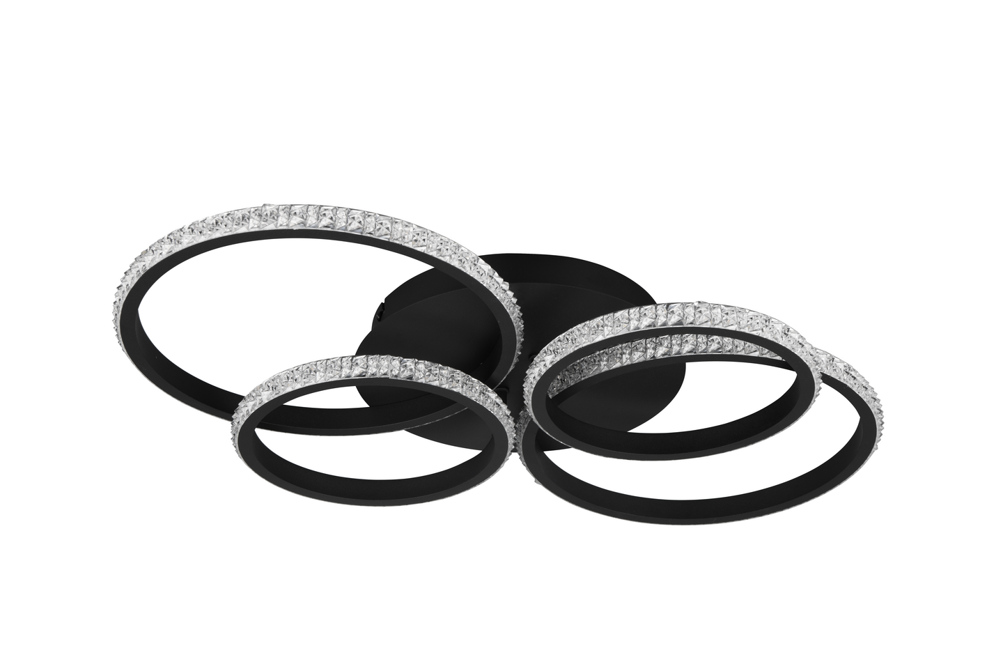 Kattovalaisin TRIO Cires led 27W mattamusta/kristalliefekti 4000K