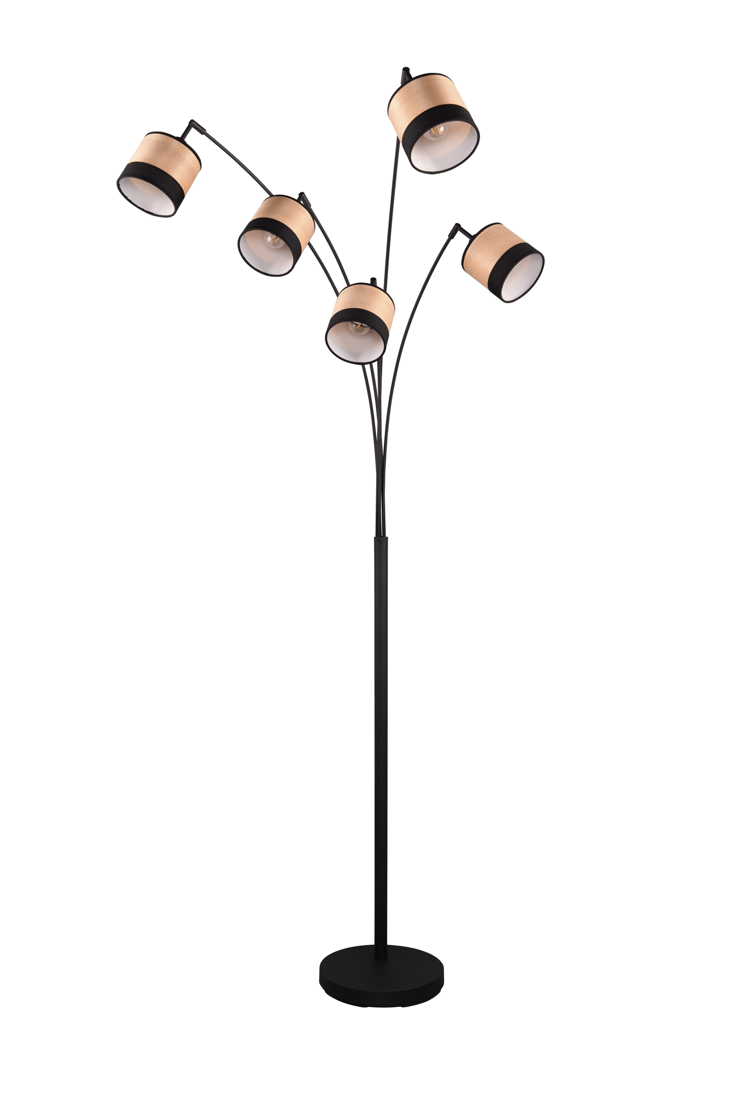 Lattiavalaisin TRIO Bolzano 5-osainen E14 mattamusta