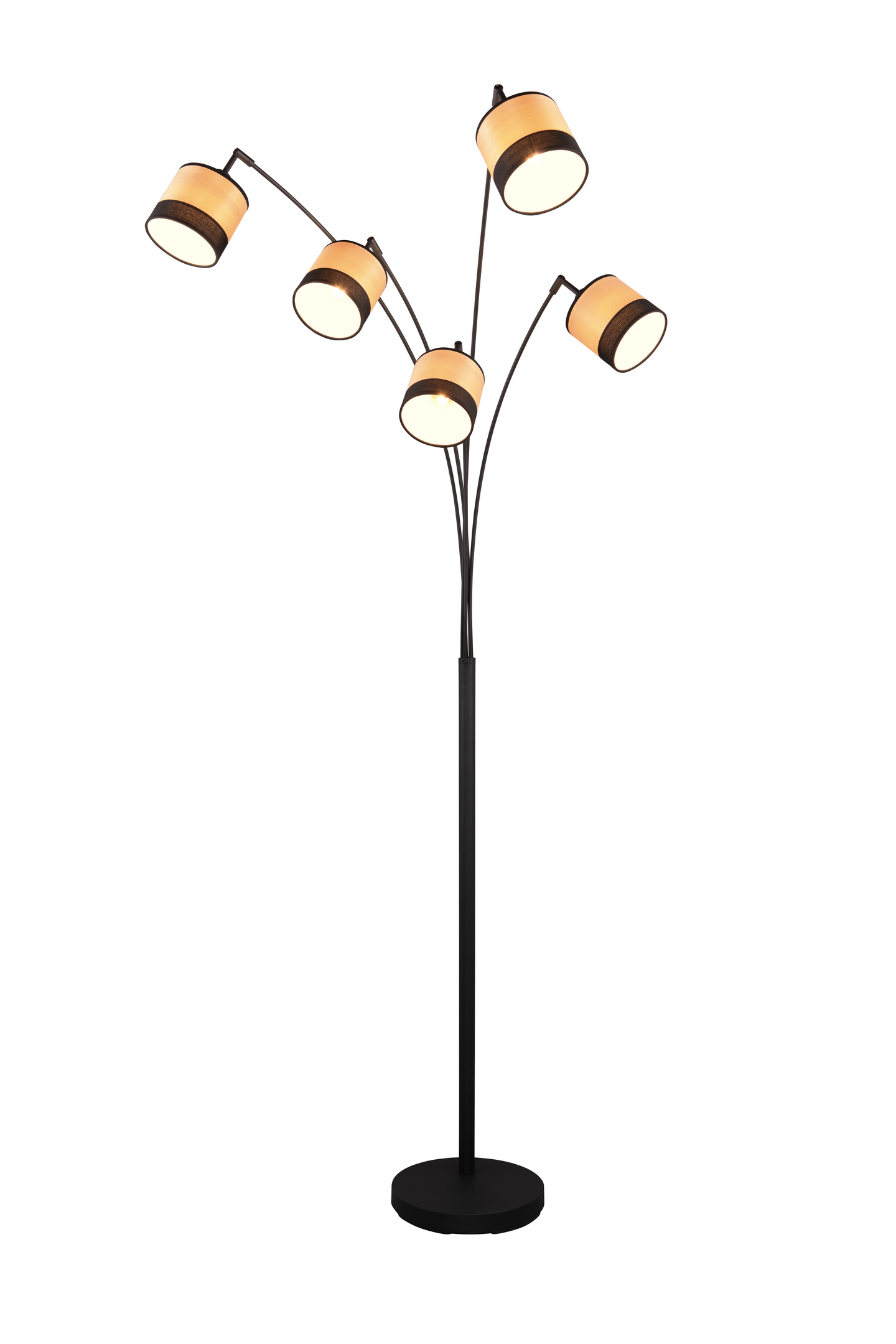 Lattiavalaisin TRIO Bolzano 5-osainen E14 mattamusta