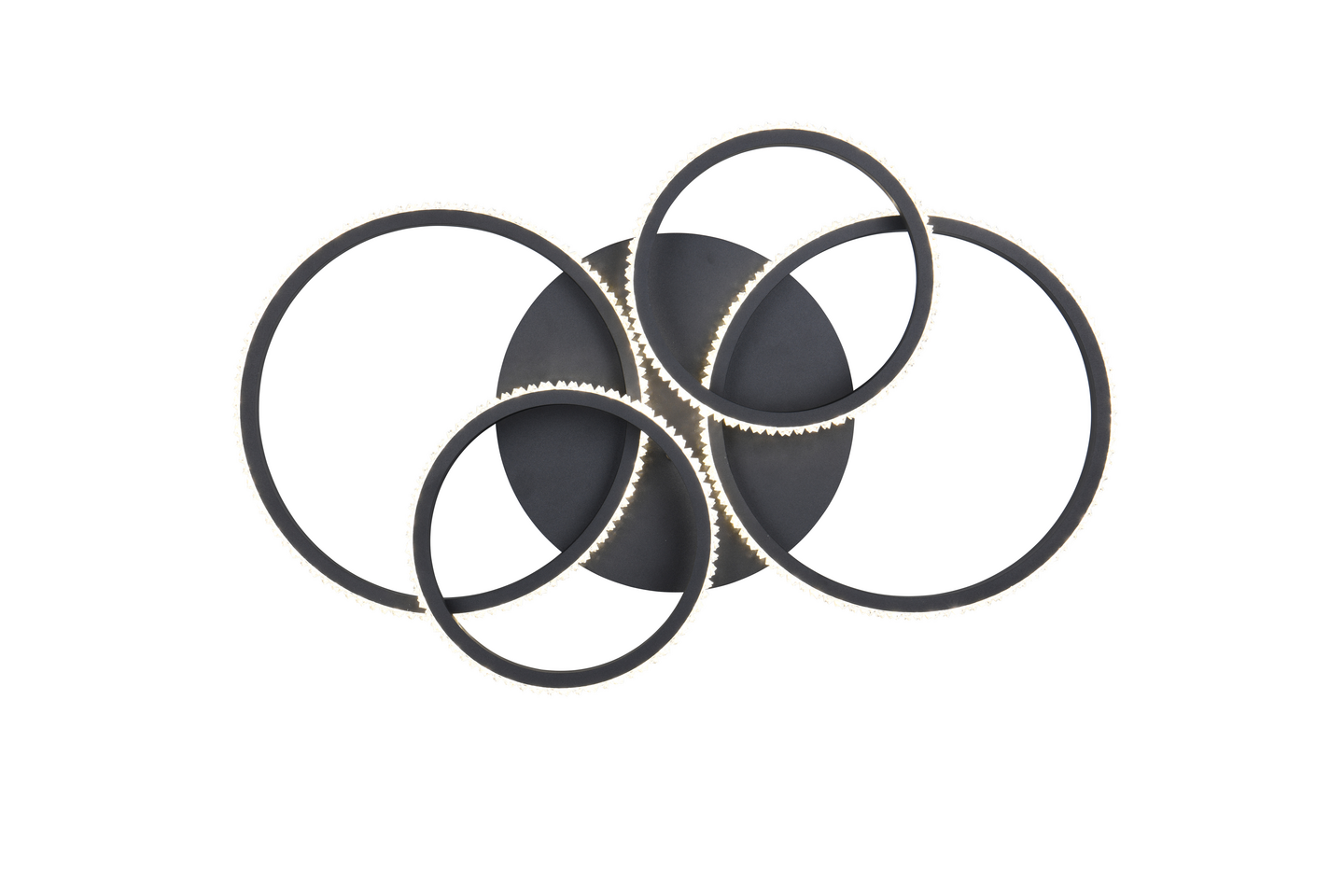 Kattovalaisin TRIO Cires led 27W mattamusta/kristalliefekti 4000K