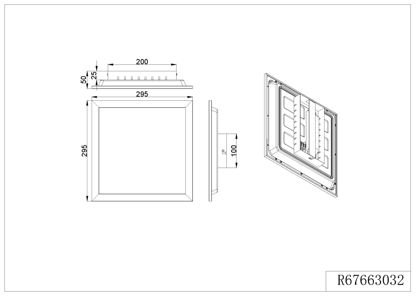 Plafondi TRIO Beta 13W 29,5 cm mattamusta RGBW
