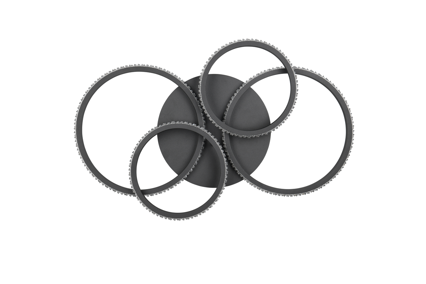 Kattovalaisin TRIO Cires led 27W mattamusta/kristalliefekti 4000K