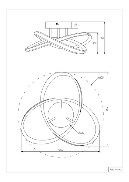 Kattovalaisin TRIO Meo 15W mattamusta