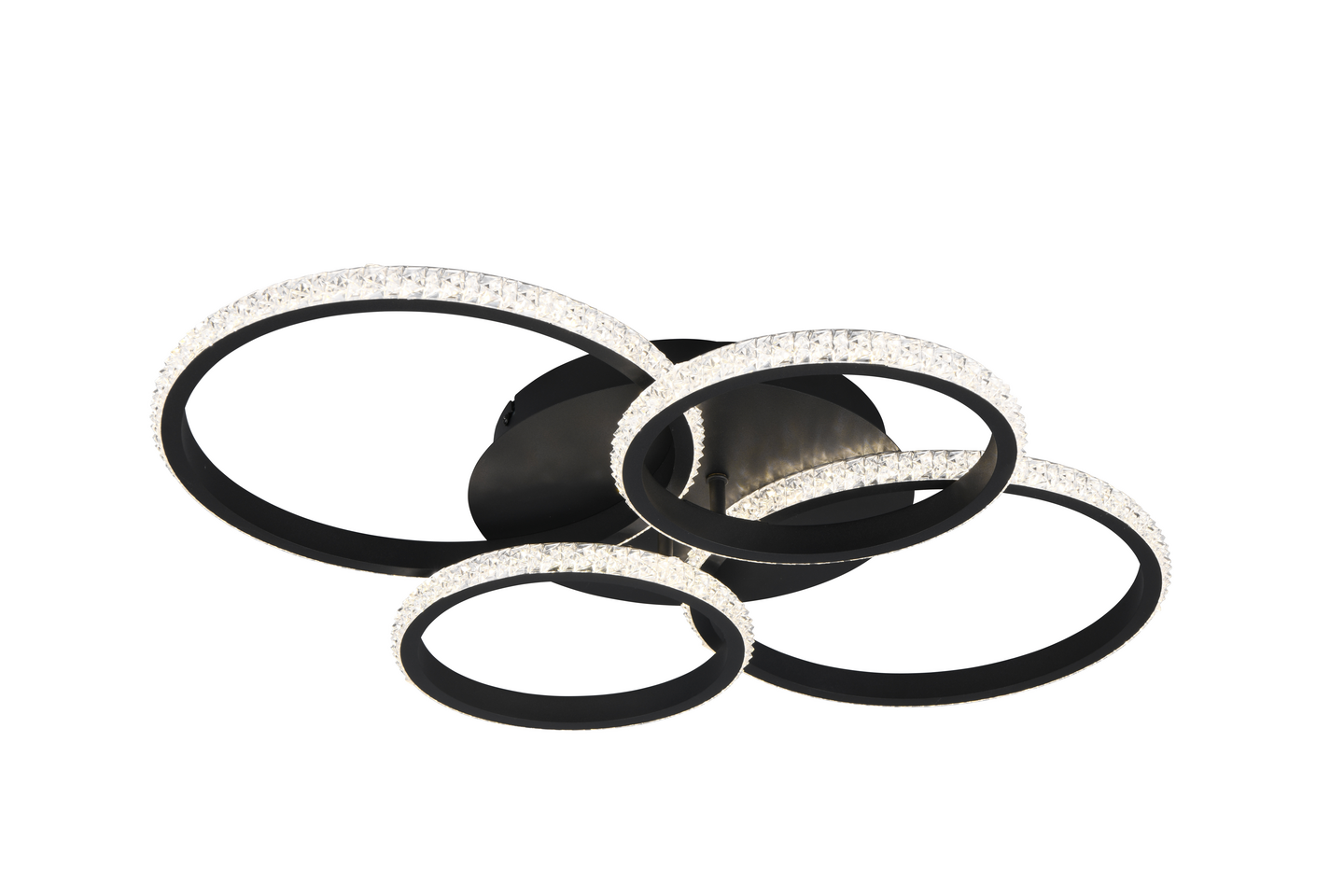 Kattovalaisin TRIO Cires led 27W mattamusta/kristalliefekti 4000K