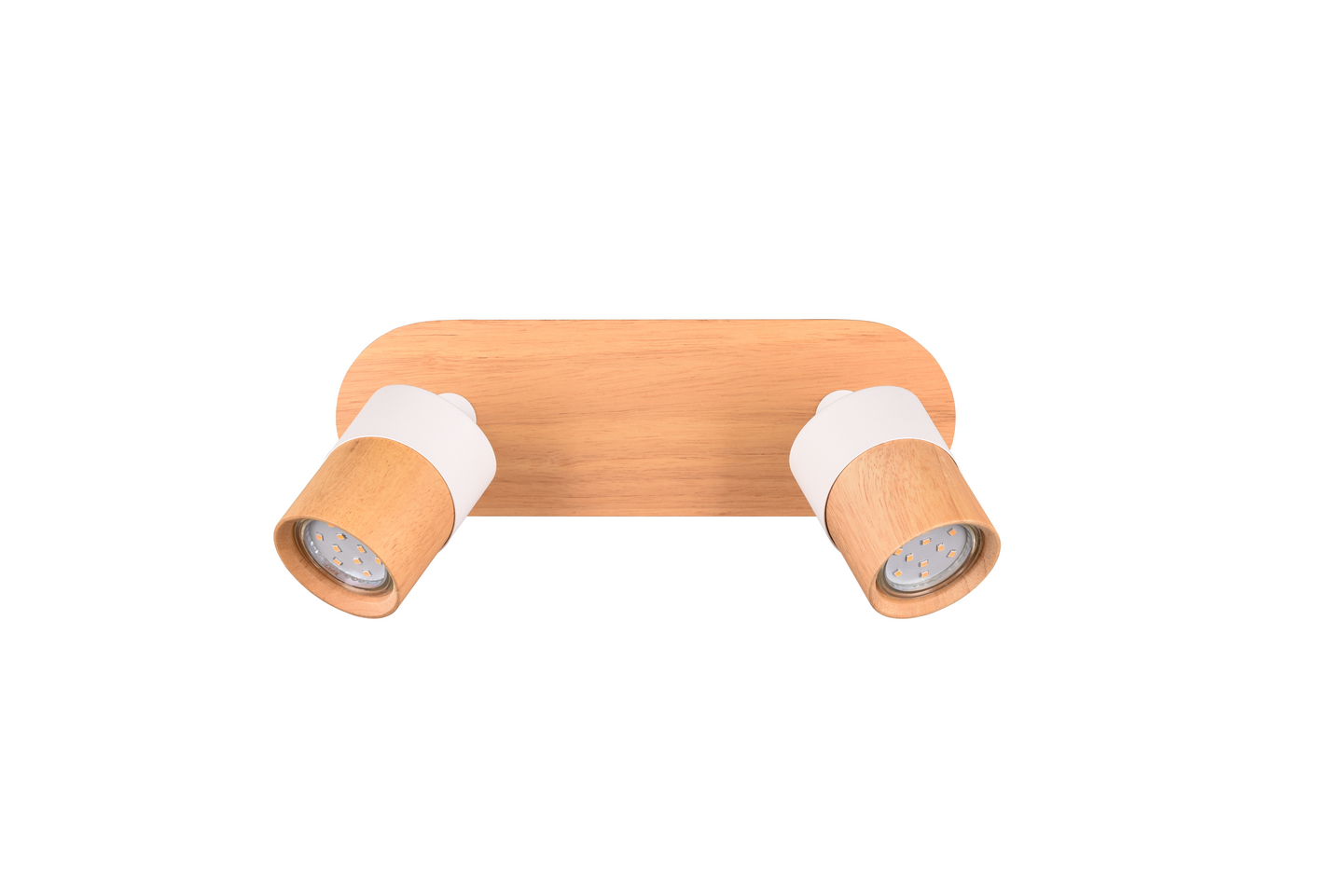 Kattospotti TRIO Aruni 2-osainen GU10 puu/mattavalkoinen