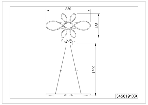 Riippuvalaisin TRIO Fly 32W mattavalkoinen 4000K