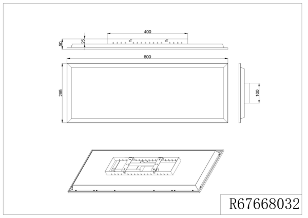 Plafondi TRIO Beta 31W 80 cm mattamusta RGBW