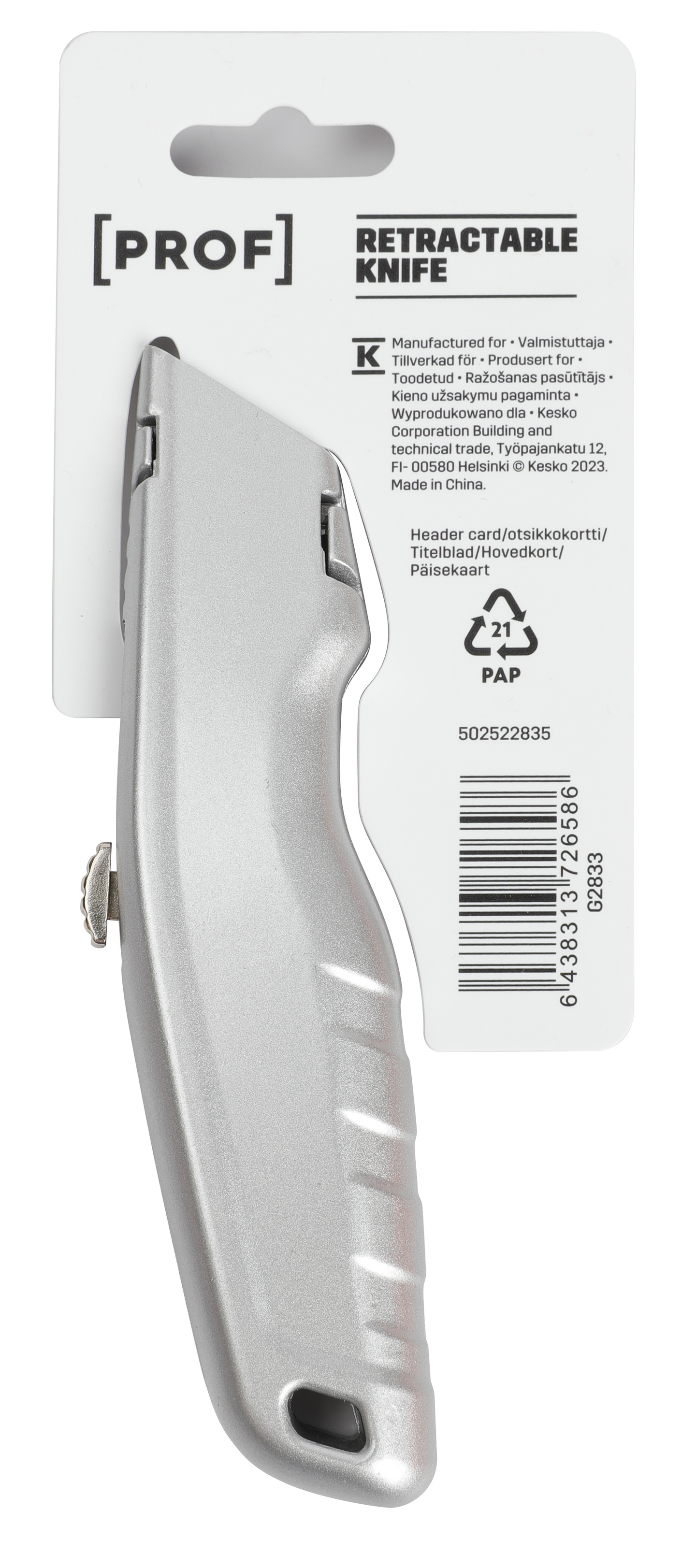 Kääntoveitsi PROF 165x40x22mm