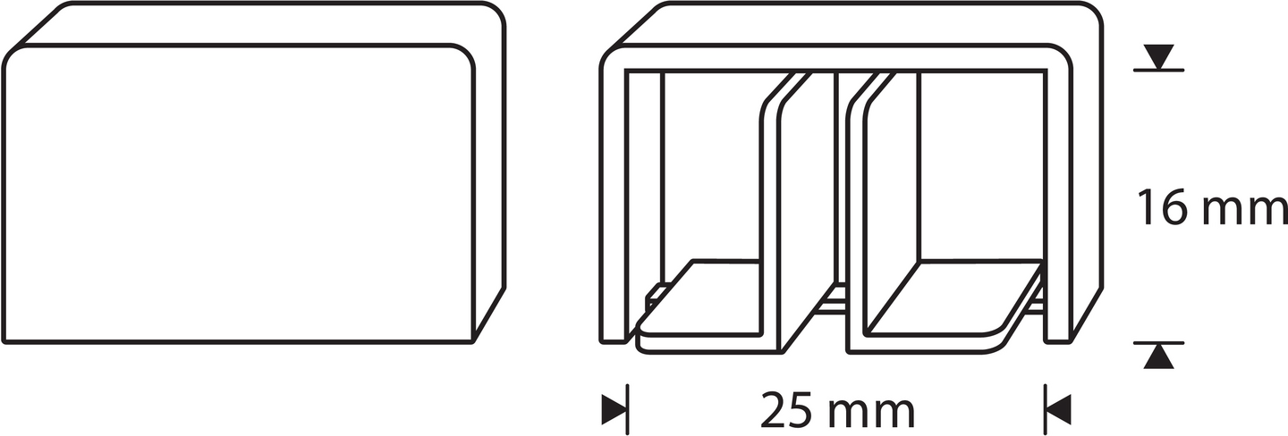 Päätykappale johtokourulle 2516-410 muovia valkoinen JK 2516-EC
