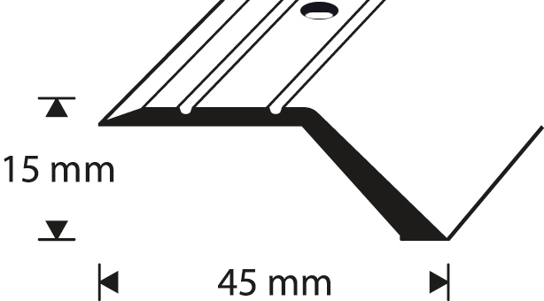 Eritasolista 15mm 2,7m alumiini pronssianodisoitu uritettu C3 PE 270
