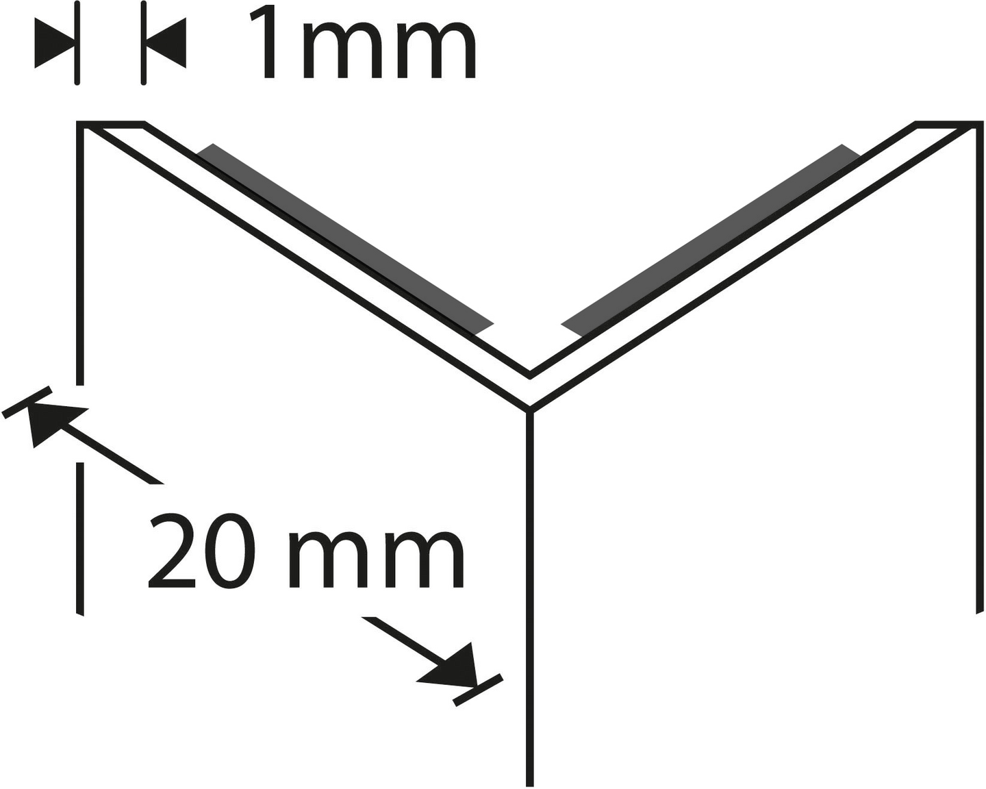 Kulmasuojalista 20x20 teippi NU 20T-410 valkoinen 2,7m