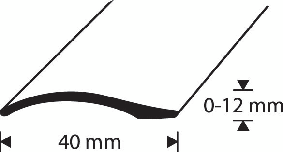 Eritasolista 2-15mm 1,8m alumiini sileä pronssianodisoitu C4S PE 180