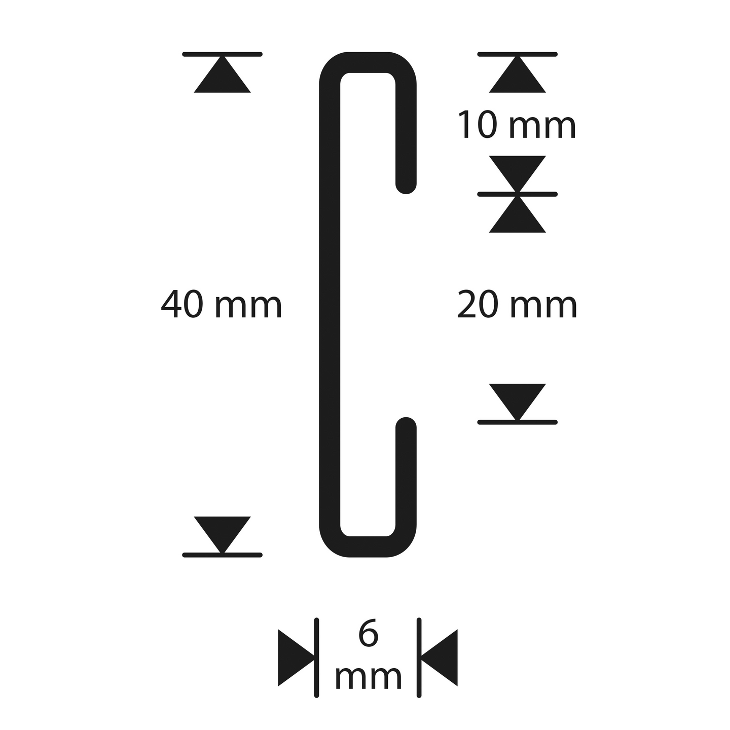 Kaidelista 6x40mm 30m muovia musta KL 21-470