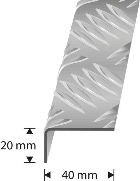 Askelkulma 40x20mm 1m turkkipelti reiätön D10 TLA1