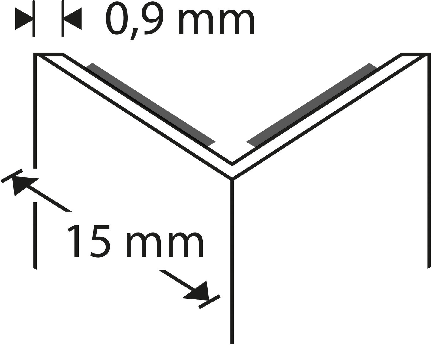Kulmasuojalista 15x15 teippi NU 15T-410 valkoinen 2,7m