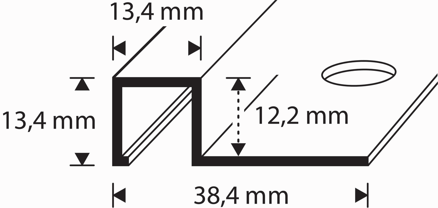 Laattalista 12,5mm 2,7m Nordic graphite 6561-NG neliö