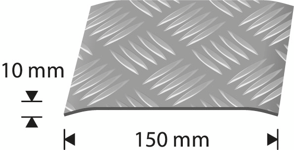 Saumalista 150mm 1m turkkipelti reiätön SL9 TLA1