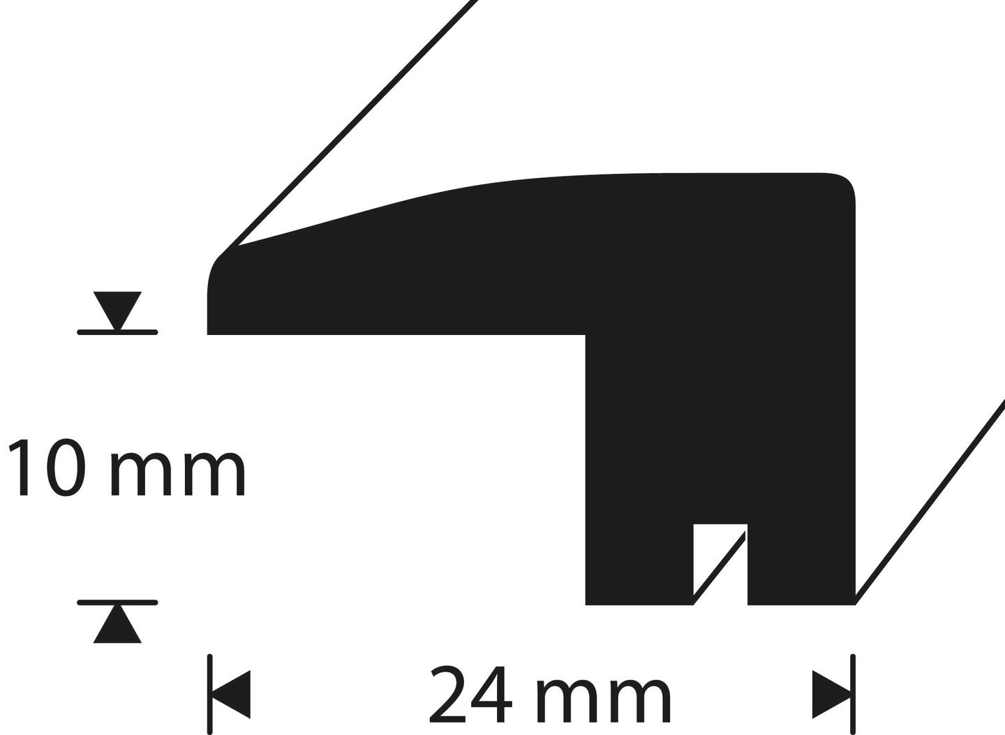 Kynnys-/päätelista 10x24mm 2m tammi WO7 OAK2
