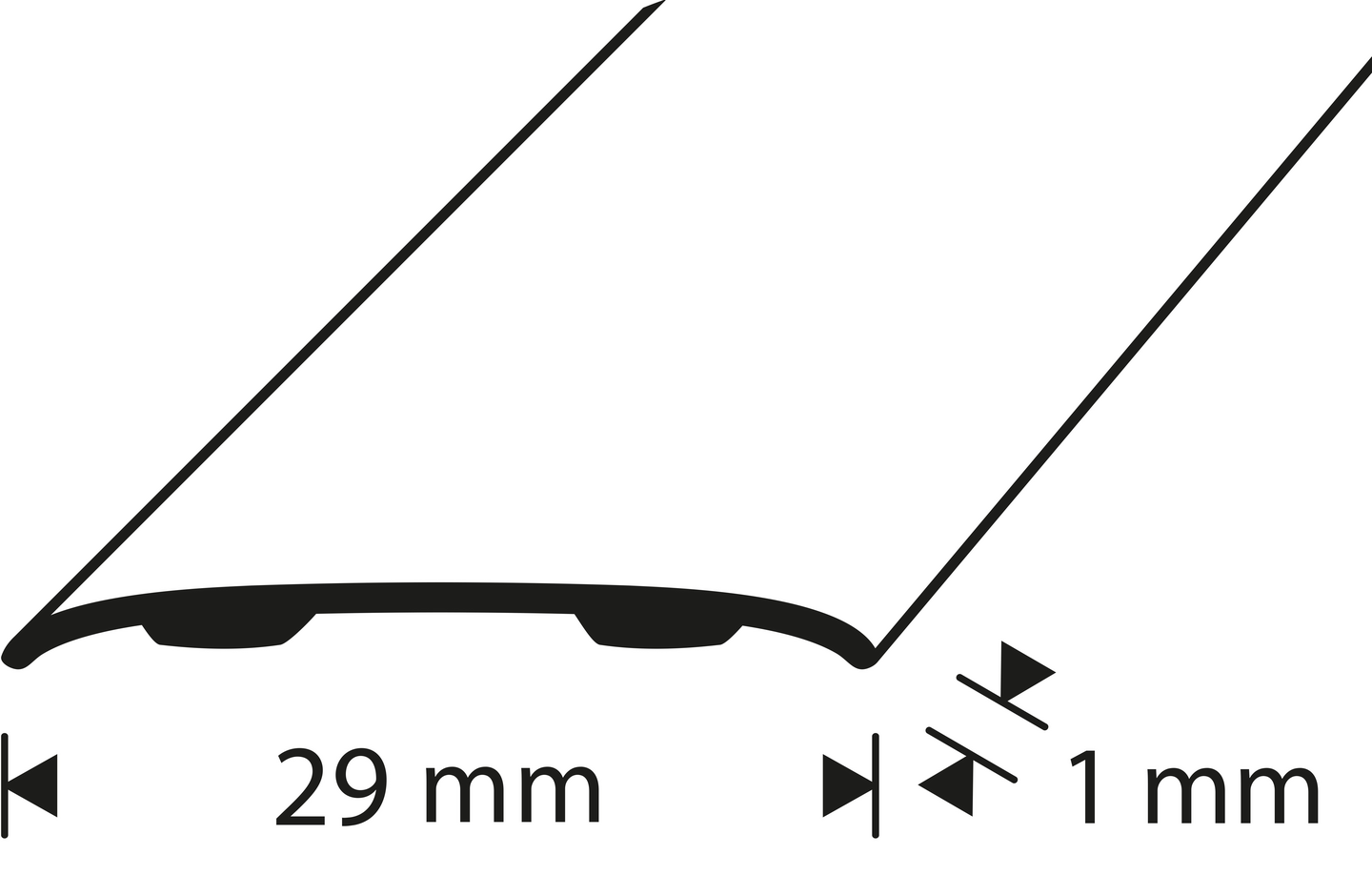 Tarrasaumalista 30mm pronssi-anodisoitu sileä 3000mm