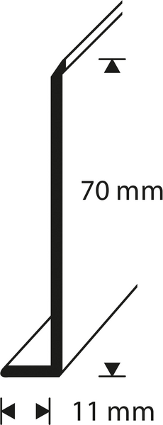 Jalkalista 70mm 50m muovia vaaleanharmaa JL 70-412