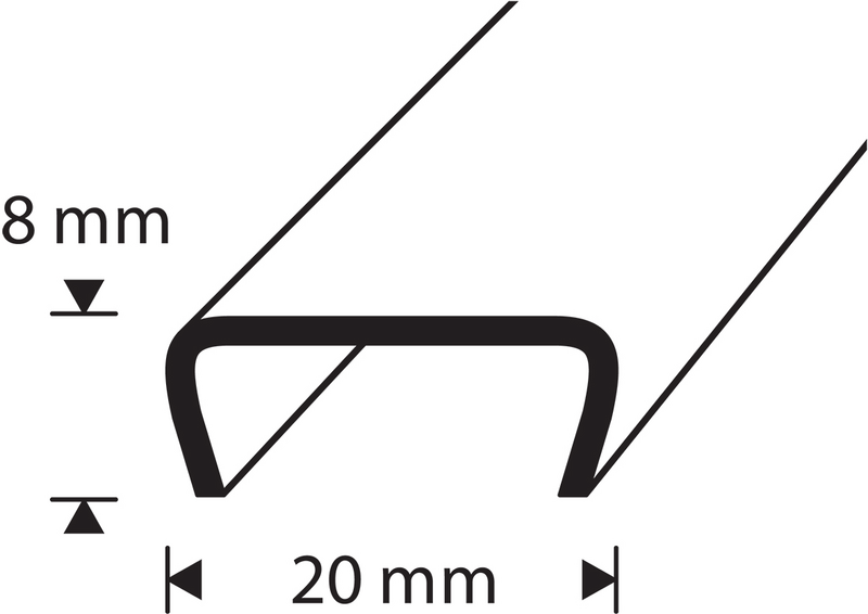 Boordilista 8mm 2,5m 6208-rst hi