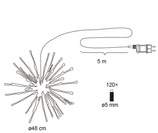 STJÄRNLAMPA POINSETTIA 30 CM CELLO