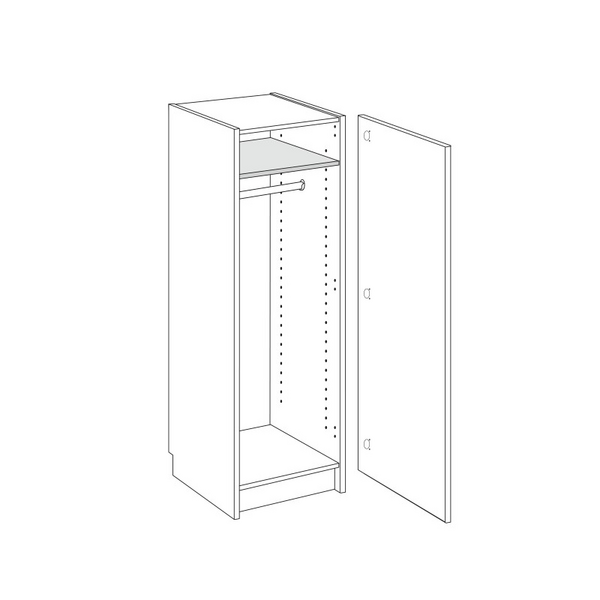 PAKETGARDEROB 40CM ELIT OBS! HÖJD 2080MM