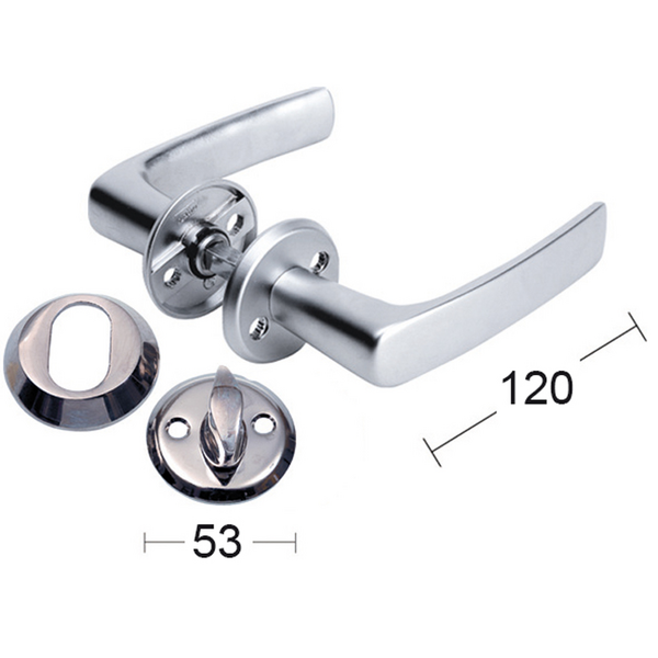 DÖRRTRYCKE A2560 KROM INKL CYLINDERVREDSATS