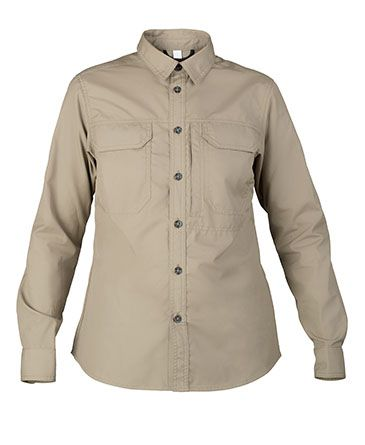 SKJORTA JORDAN MÖRKBEIGE W M DAM