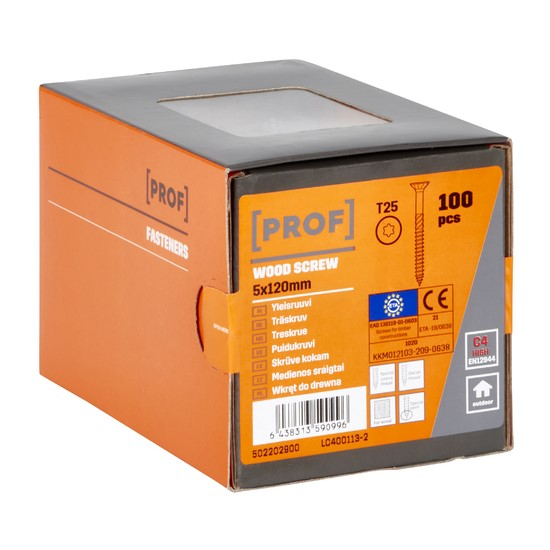 TRÄSKRUV TFT C4 ETA T25 5X120 100ST