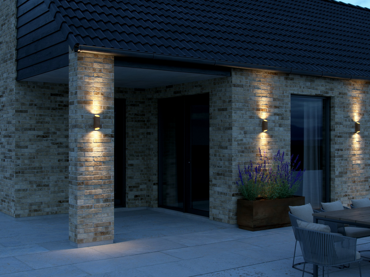 Ulkoseinävalaisin Nordlux Nico round 22 alumiini lasi GU10 2x35W