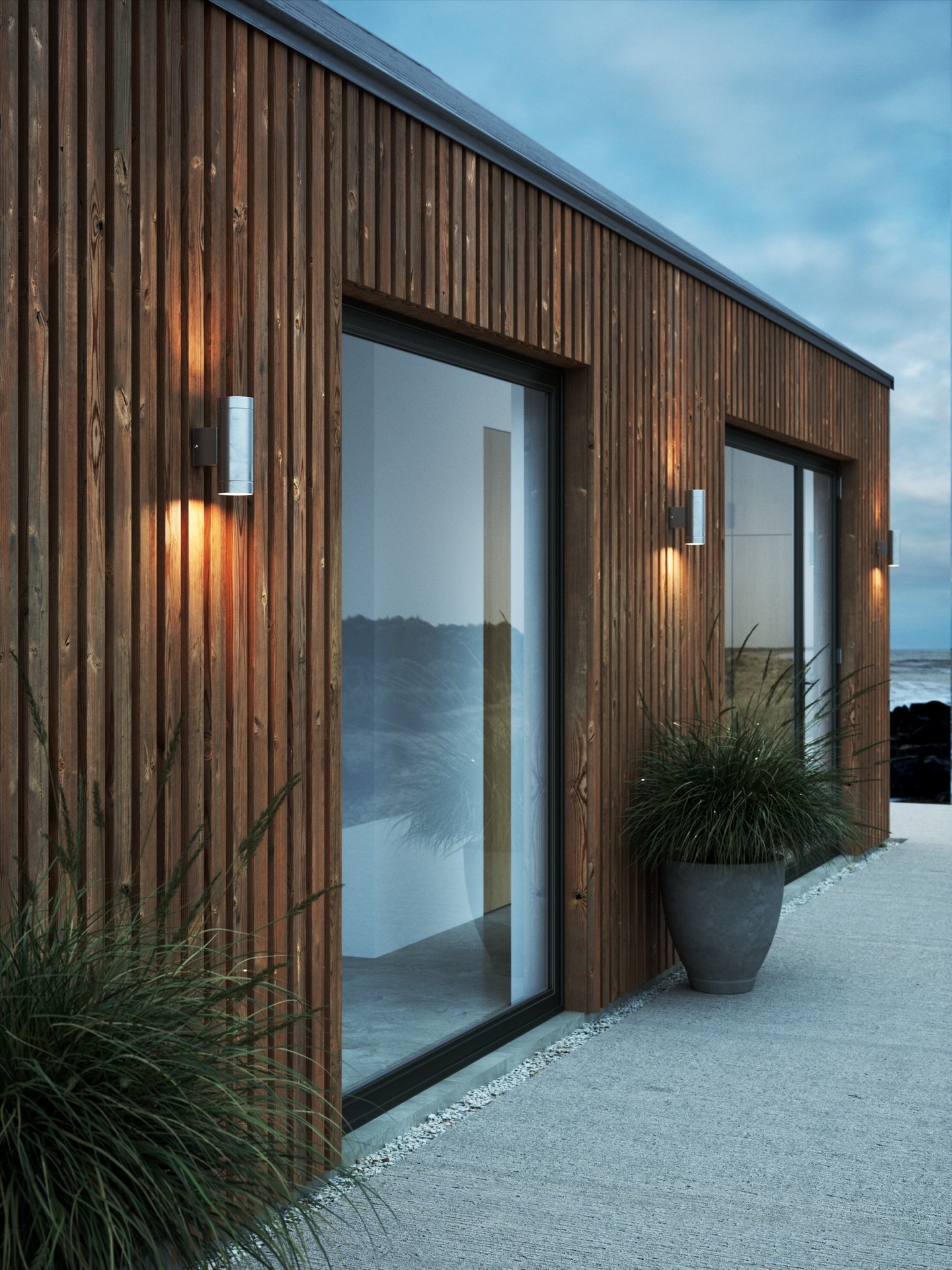 Ulkoseinävalaisin Nordlux Tin maxi double sinkitty teräs lasi GU10 2*28W