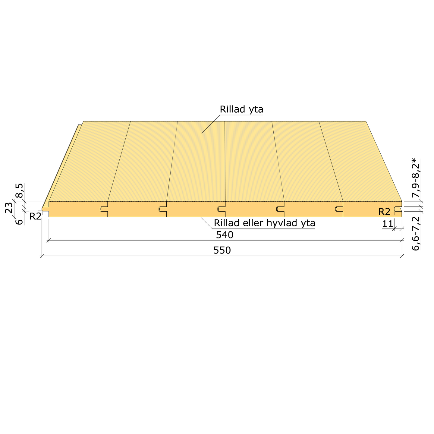 RÅSPONTSLUCKA 23X540X3600