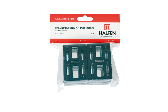 PALLBRICKA PBR 10 SVART / 8ST 50X80X5MM