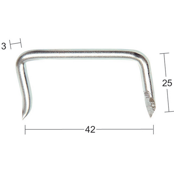 STORMHASPMÄRLA 23 GALV 10P 42X25X3MM