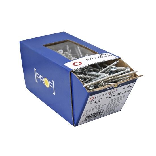 TRÄSKRUV T25 5X80 FZB 200ST PROF