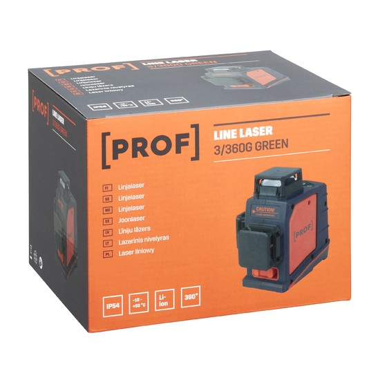LINJELASER PROF 3/360G GRÖN