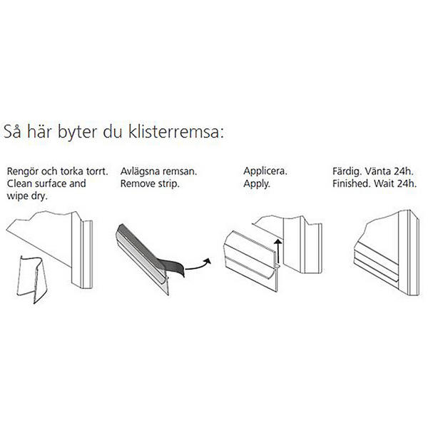DUSCH 2x1M-LIST 40mm EXTRA HÖG SERVICE-KIT NR:20
