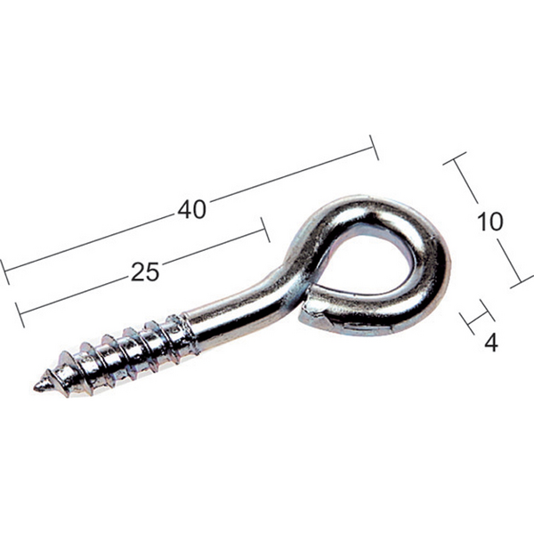 SKRUVÖGLA 40MM GALV 10P 8 PASSAR STORMHASP TYP 21/22
