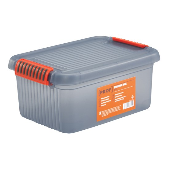 FÖRVARINGSLÅDA 14L GRÅ-ORANGE PROF