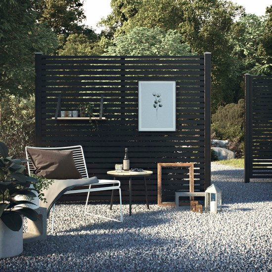 SKÄRM HORIZONT 1 SVART 159X159 (B)