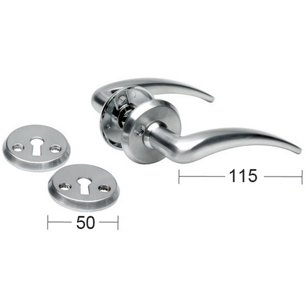 DÖRRTRYCKE VALENCIA BORST KROM INKL NYCKELSKYLT INNERDÖRR