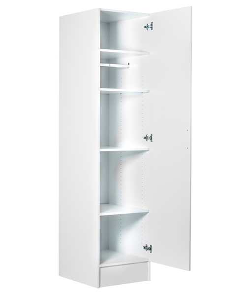 PAKETGARDEROB GOODIY 50CM VIT OBS! 2 KOLLI (1STÅNG+4HYLLA)